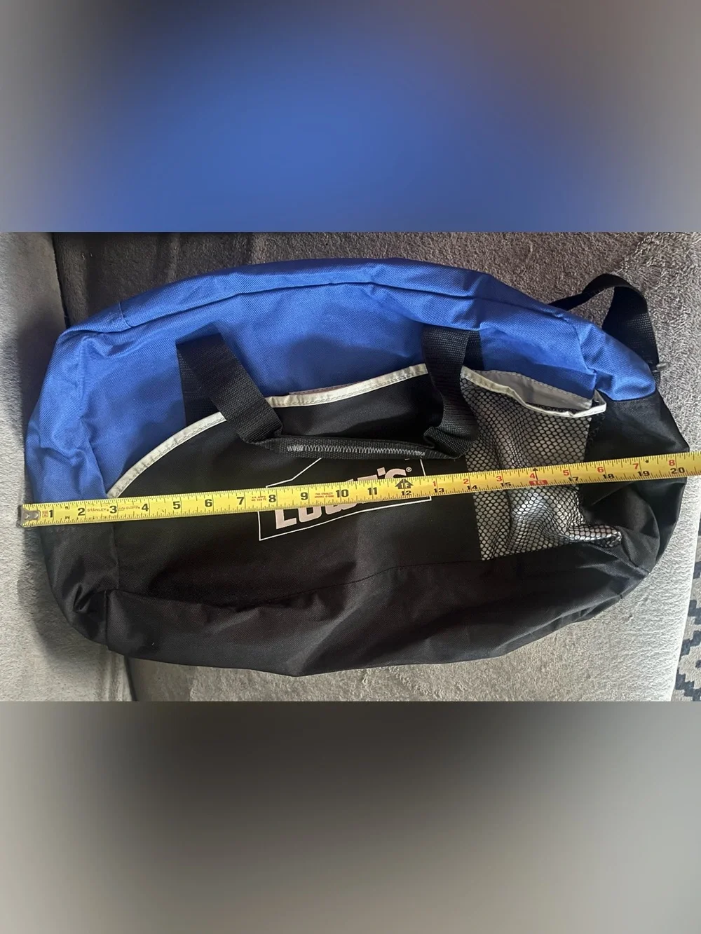 Lowe's Blue and Black Duffel Bag
